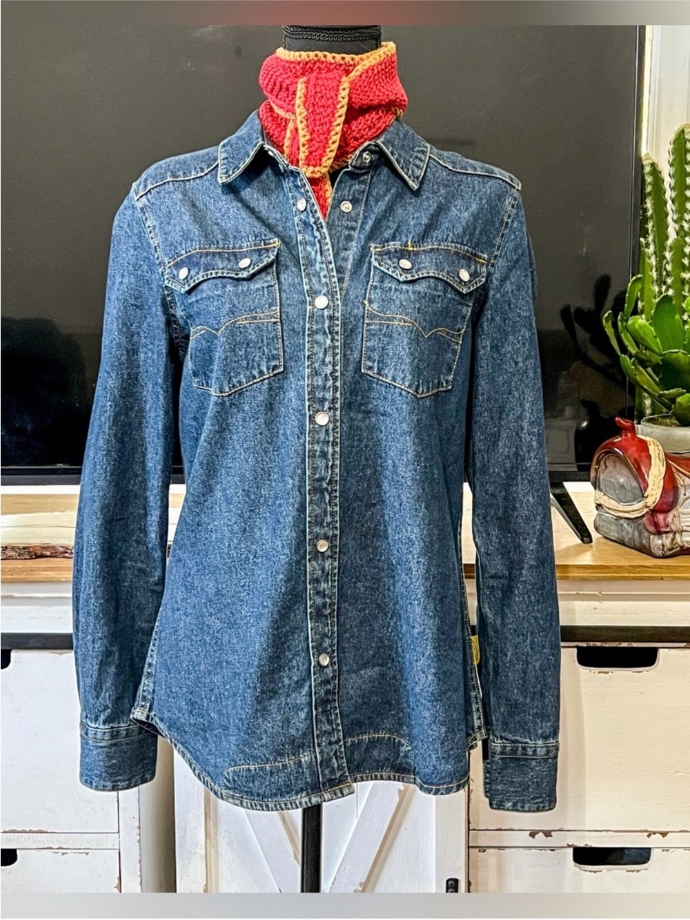 Hey there, Cowgirl! Women’s Denim Shirt NWT